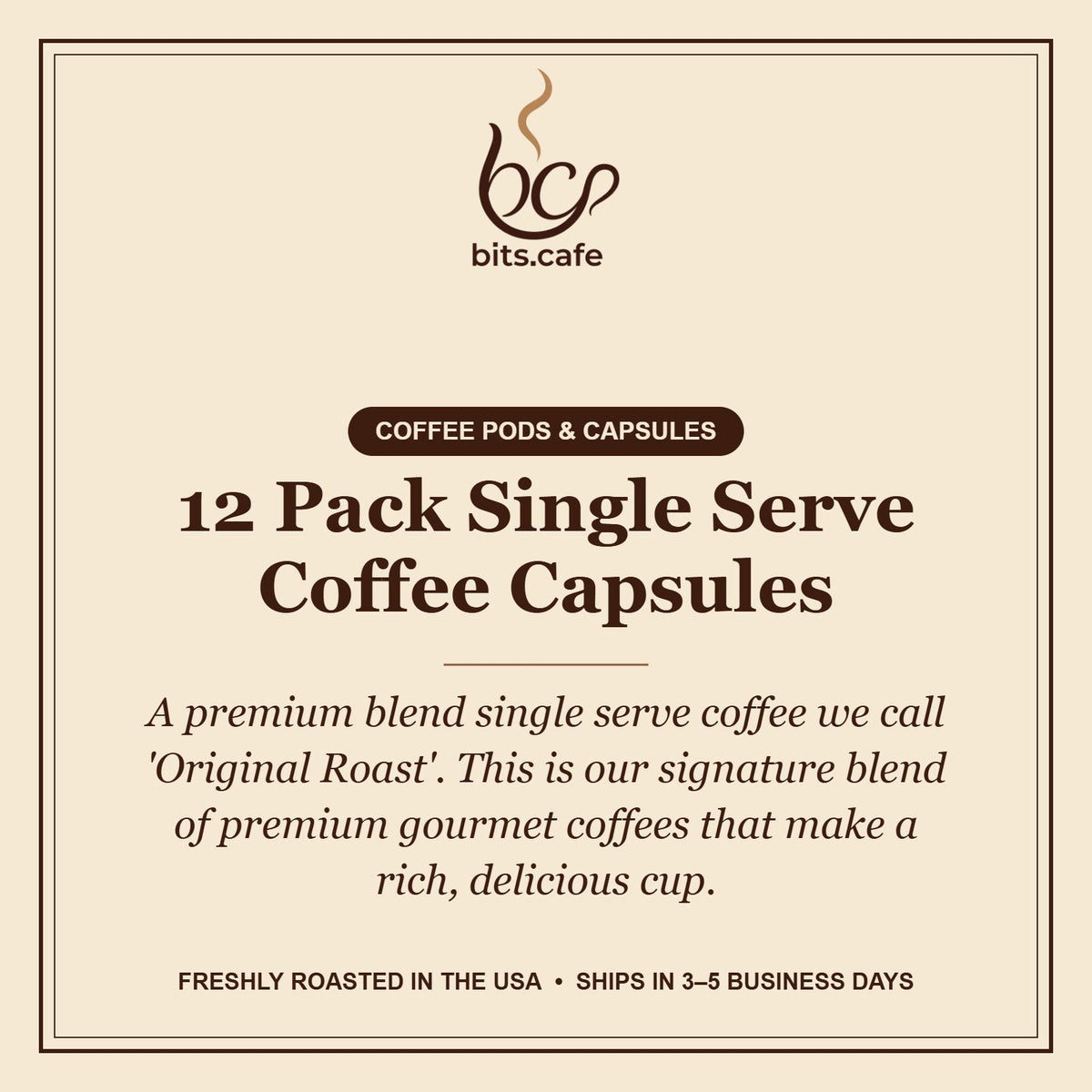 12 Pack Single Serve Coffee Capsules – tasting notes