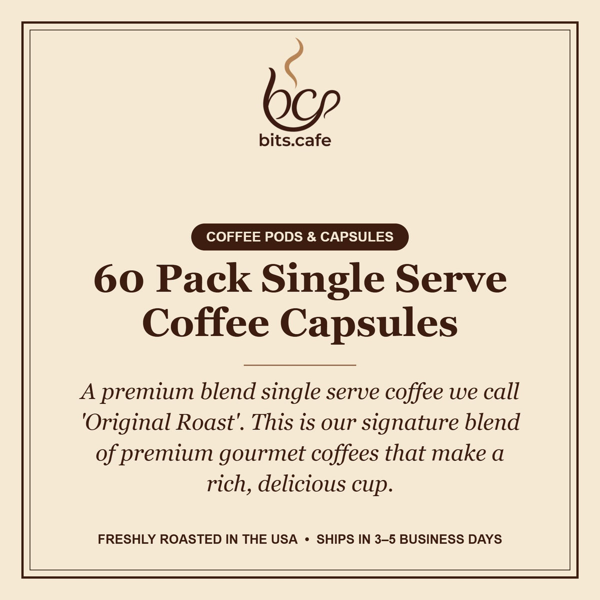 60 Pack Single Serve Coffee Capsules – tasting notes
