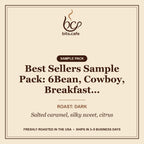 Best Sellers Sample Pack: 6Bean, Cowboy, Breakfast, Peru, Mexico, Bali – tasting notes