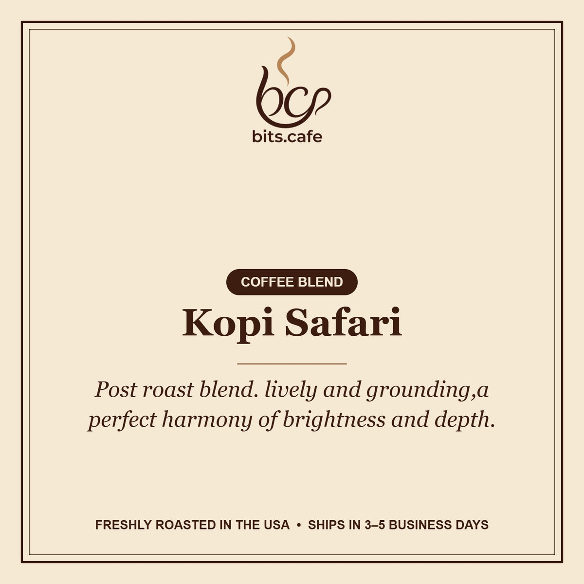Kopi Safari – tasting notes