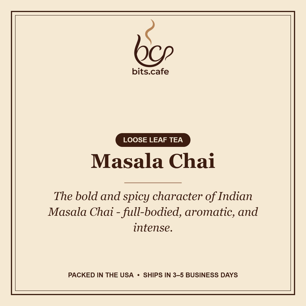 Masala Chai – tasting notes