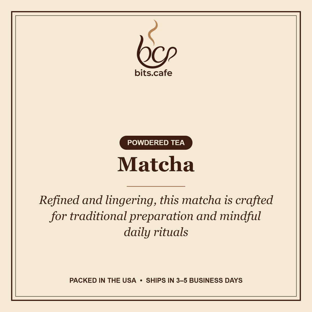 Matcha – tasting notes